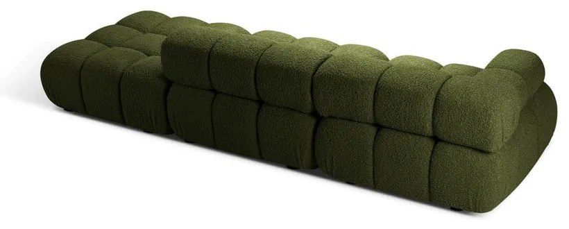 Canapea modulară verde cu tapițerie din țesătură bouclé 288 cm Bellis – Micadoni