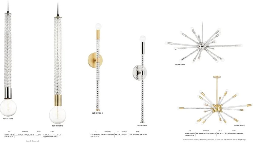 Pendul design modern PIPPIN nichel lucios