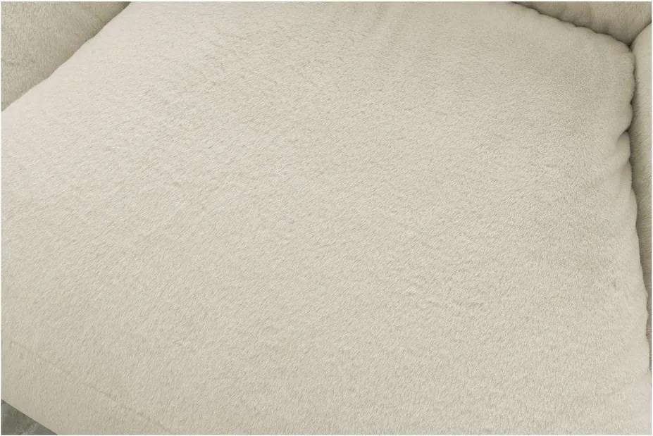 Fotoliu bean bag crem cu tapițerie din blană artificială Lilibet – Bobochic Paris