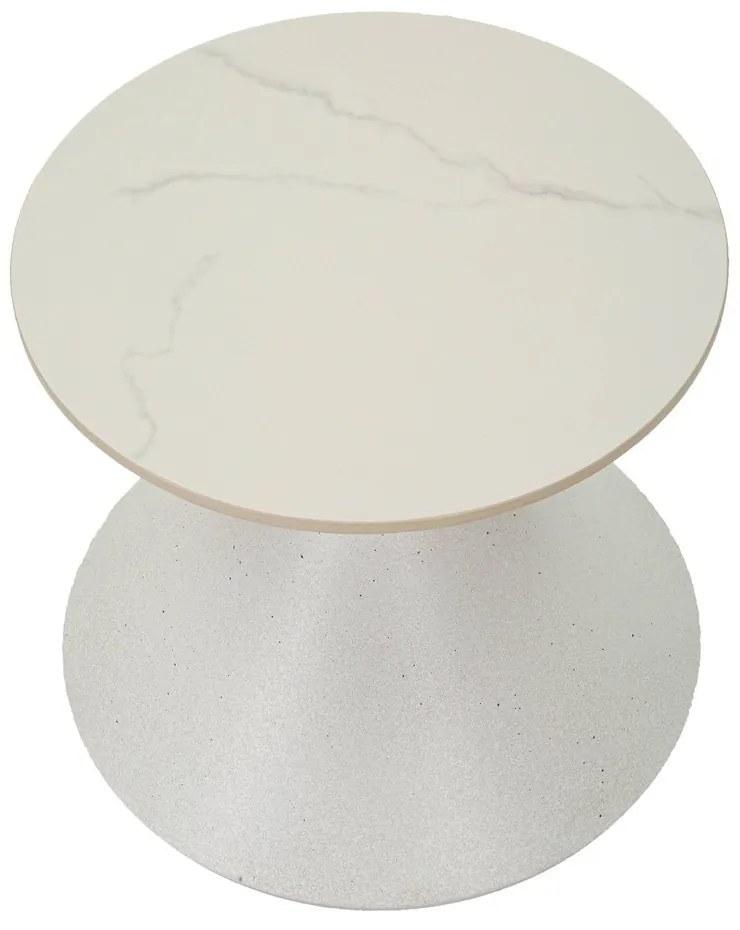 Măsuță auxiliară rotundă cu blat ceramic ø 45 cm Fush – Mauro Ferretti