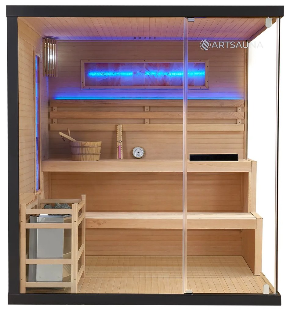 Vnútorná sauna Vantaa 175 so soľnými kameňmi