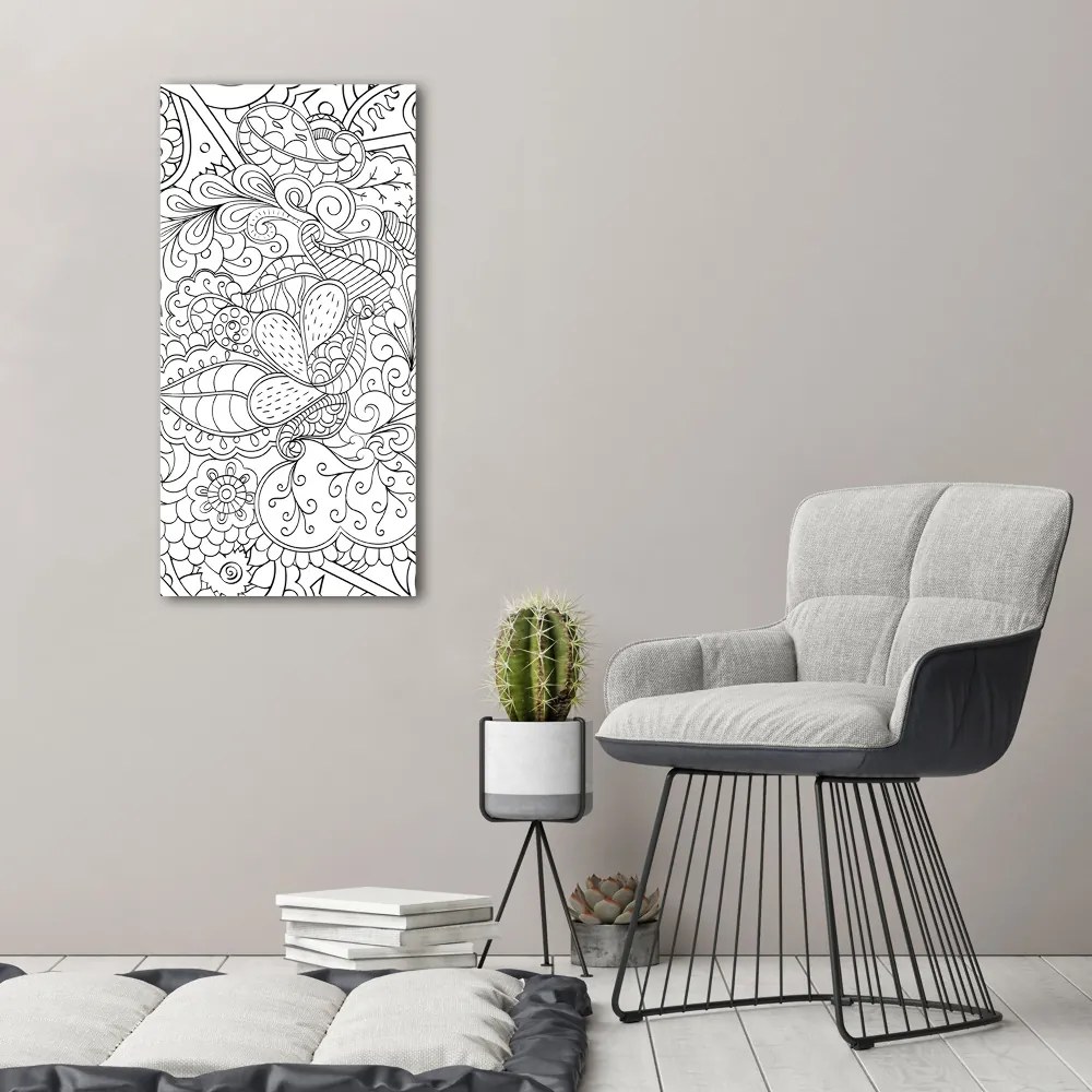 Fotografie imprimată pe sticlă zentangle fundal
