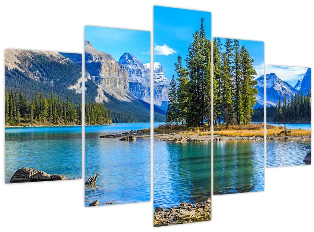 Tablou - Peisaj montan cu râu (150x105 cm)