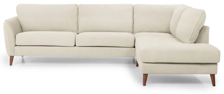 Colțar alb/bej (cu șezlong pe partea dreaptă) Paris - Scandic