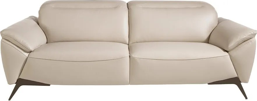 Canapea 3 locuri eleganta, design italian Cowhide leather taupe grey