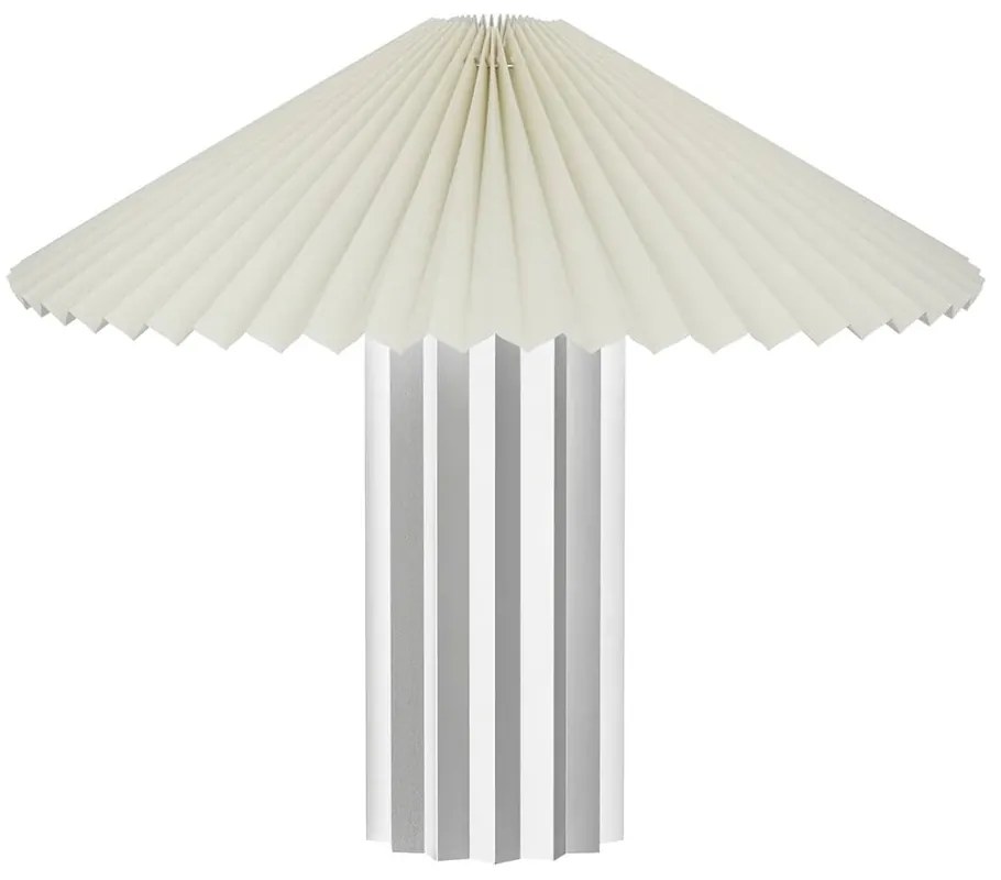 Veioză albă-argintie cu intensitate reglabilă cu abajur textil (înălțime 36 cm) Taite – Blomus