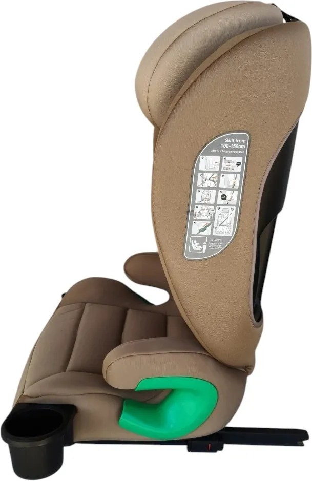 Scaun auto ISOFIX transformabil in inaltator NOVOKIDS Splend'or Edition HF03, R129 i-Size, 100-150 cm, 15-36 kg, Bej