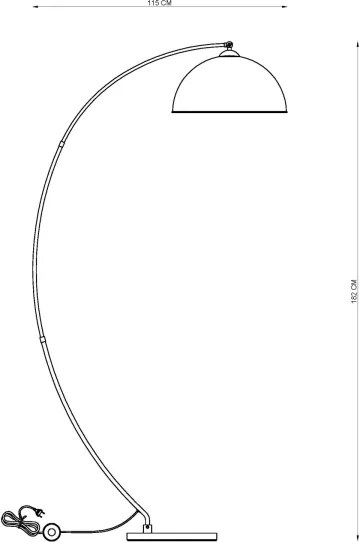 Globo 58486 - Lampă de podea GOTTFRIED 1xE27/60W/230V