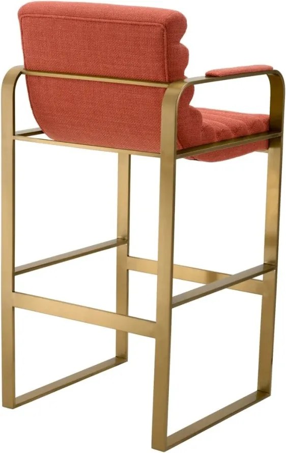 Scaun de bar elegant design LUX Olsen, scalea orange