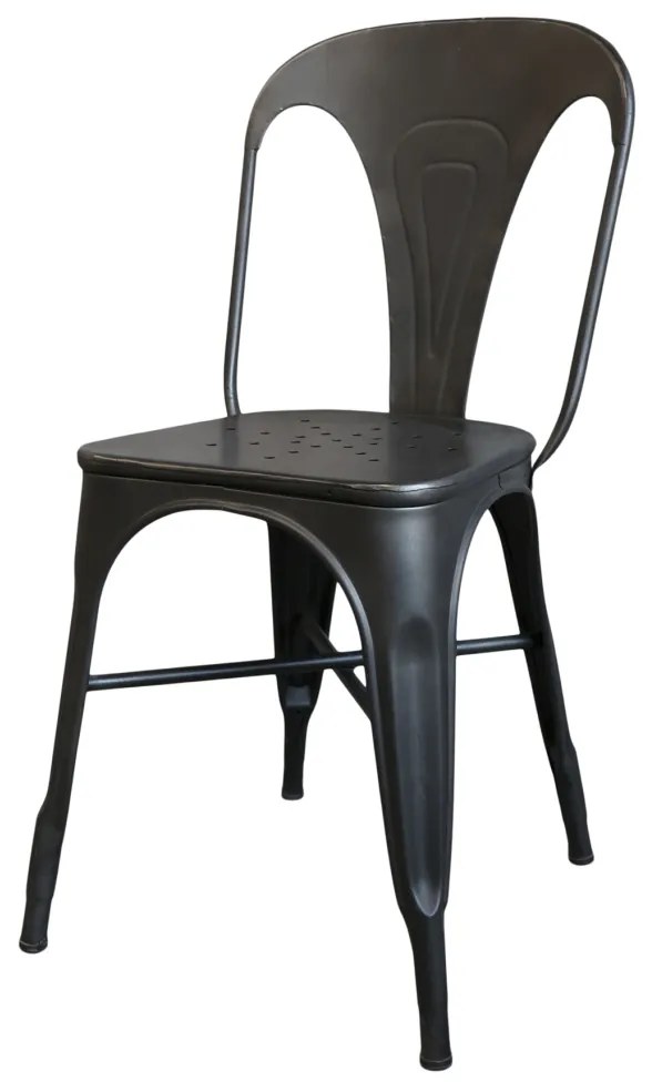 Scaun dining negru din fier Factory