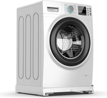 Meliconi 656146 - Suport anti-vibrații pentru mașina de spălat, cu roți extensibile, 61 cm, alb