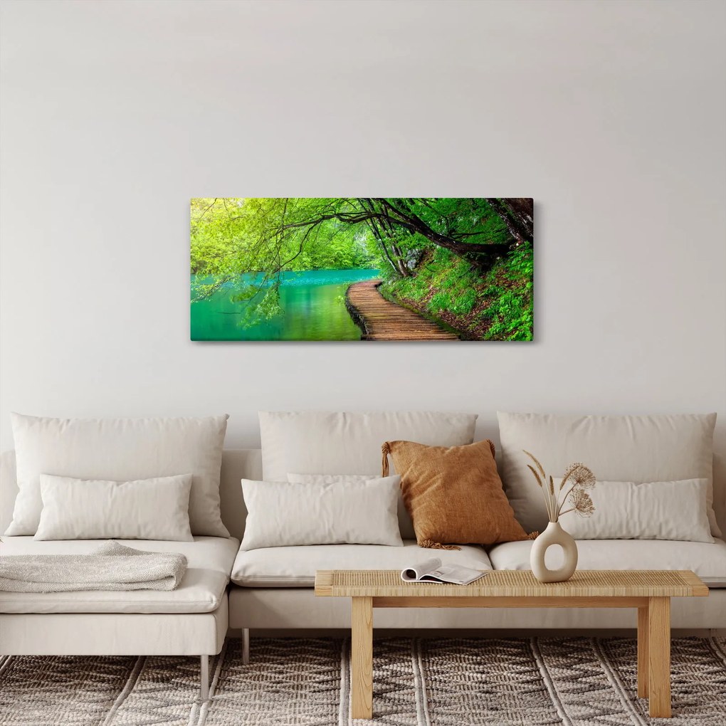 Tablou - Lacurile Plitvice (120x50 cm)