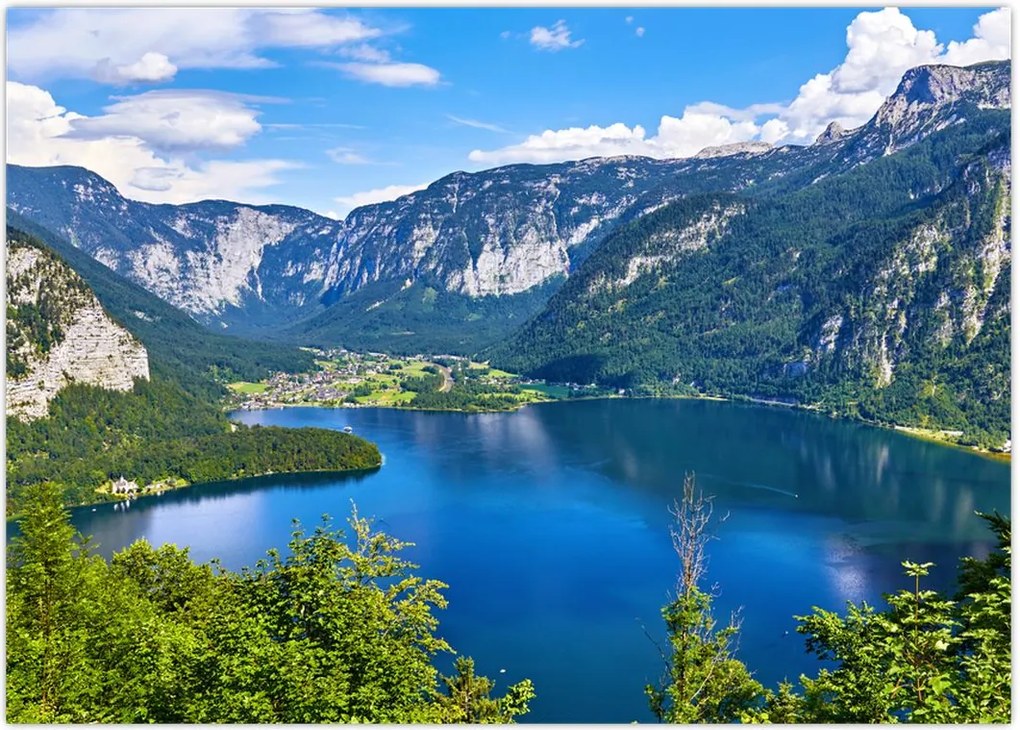Tablou - Lacul Hallstatt, Hallstatt, Austria (70x50 cm)