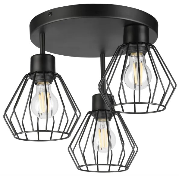 Lustră aplicată AUDREY 3xE27/60W/230V negru