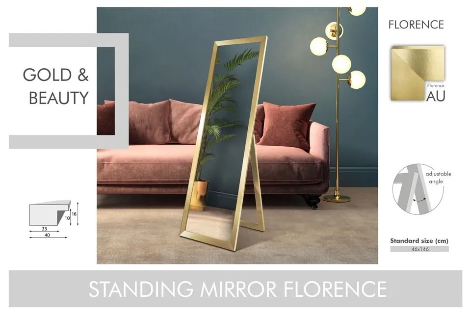 Oglindă de podea 46x146 cm Florence – Styler