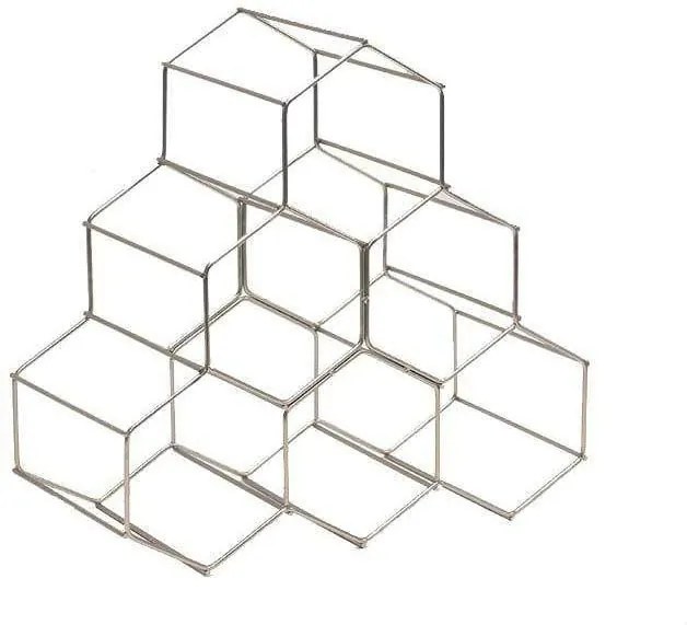 Suport metalic pentru sticle de vin Compactor, gri