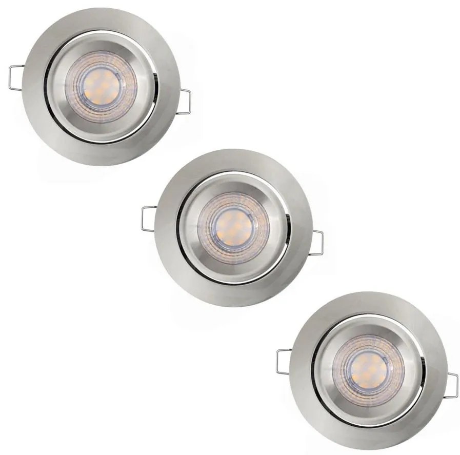 Ledvance - Set de 3 spoturi LED încastrate SIMPLE, reglabile, 4,9W/230V