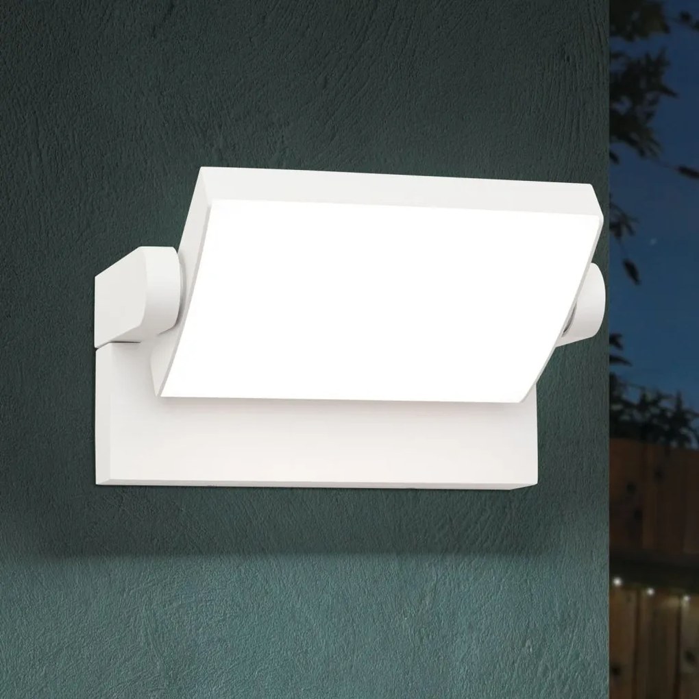 Aplica LED de exterior reglabila IP54 GINGE alba