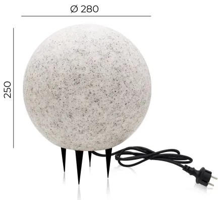 Corp de iluminat decorativ de exterior GARDEN BALL 1xE27/40W/230V IP65 d. 28 cm