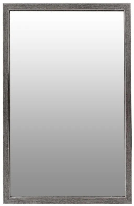 Oglinda dreptunghiulara cu rama din polistiren gri argintie/neagra Cliff, 56cm (L) x 36cm (W) x 1.6cm (H )