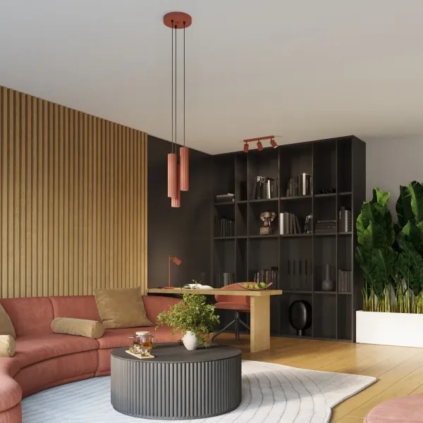 Spot Sollux SL.1638 KARBON 3xGU10/10W/230V roșu