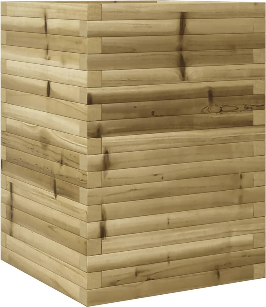 vidaXL Jardinieră de grădină, 50x50x68,5 cm, lemn de pin impregnat