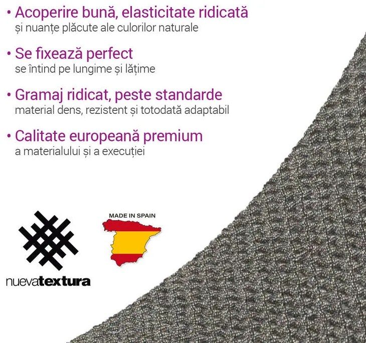 Huse super elastice HARMONIA gri fotoliu dublu (l. 140 - 180 cm)