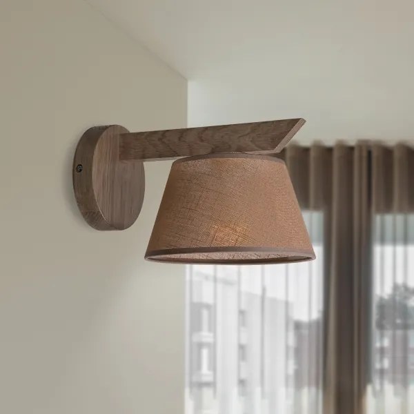 Aplică LED Brilagi ANTHONY 1xE14/40W/230V stejar nuc/maro