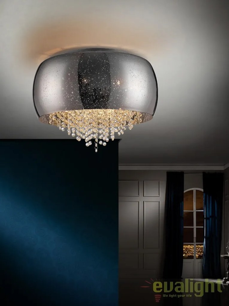 Plafoniera design elegant diam.50cm CAELUM crom SV-618318