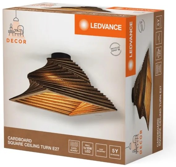 Plafonieră Ledvance DECOR CARDBOARD 1xE27/15W/230V 40x40 cm