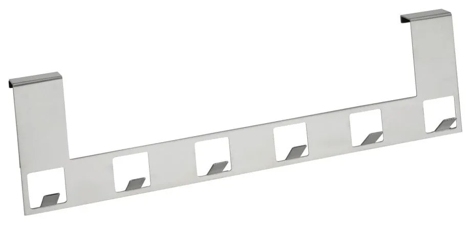 Cuier suspendat pentru ușă cu 6 cârlige Wenko Anzio, argintiu