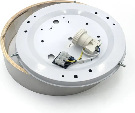 Plafonieră NATURAL 1xE27/15W/230V Ø 27,5 cm pin/alb