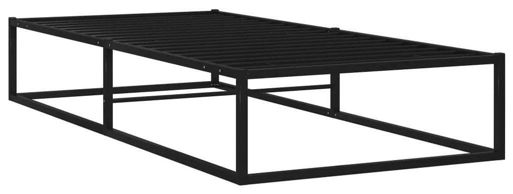 324785 vidaXL Cadru de pat, negru, 90 x 200 cm, metal