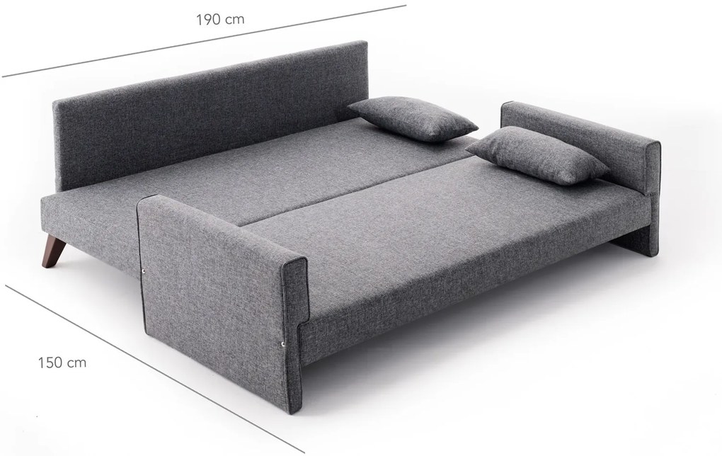 Canapea extensibilă Bellina (gri). 1063003