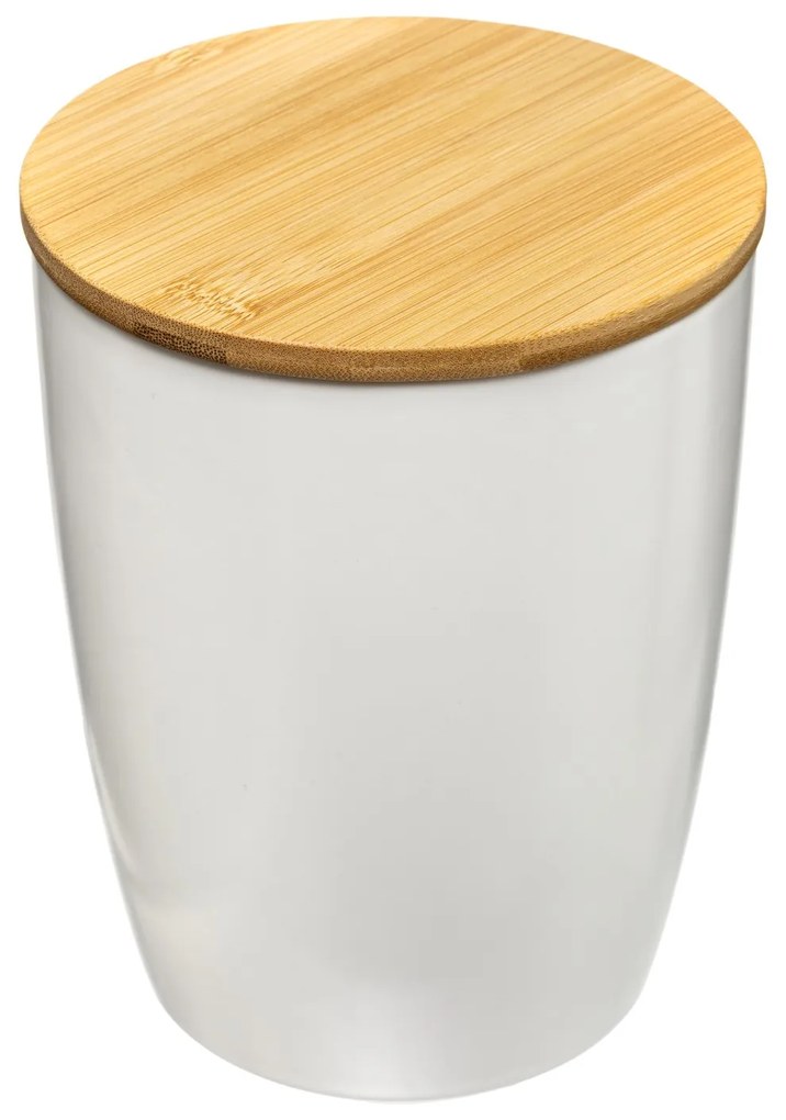 Recipient ceramic cu capac, 1.5 L, alb