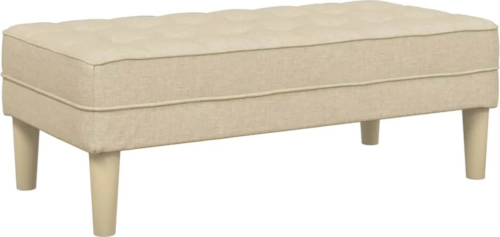 vidaXL bancă cu pernă Crem 113 x 57 x 39 cm țesătură