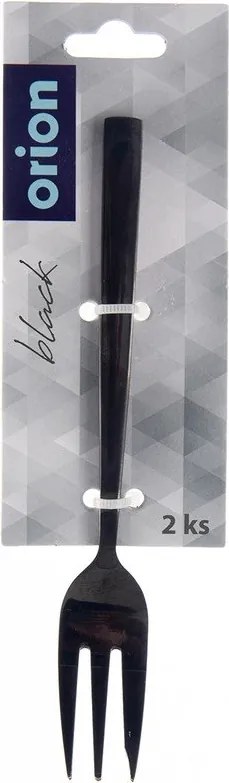 Set de furculițe pentru desert negru din oțel inoxidabil 2 buc. Black – Orion