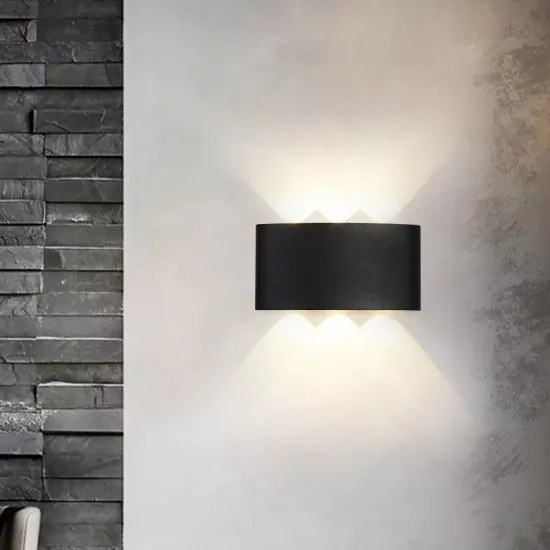Aplica Exterior Elit's, Esn8719-6m, IP65, Lumina Calda, 6W, Negru