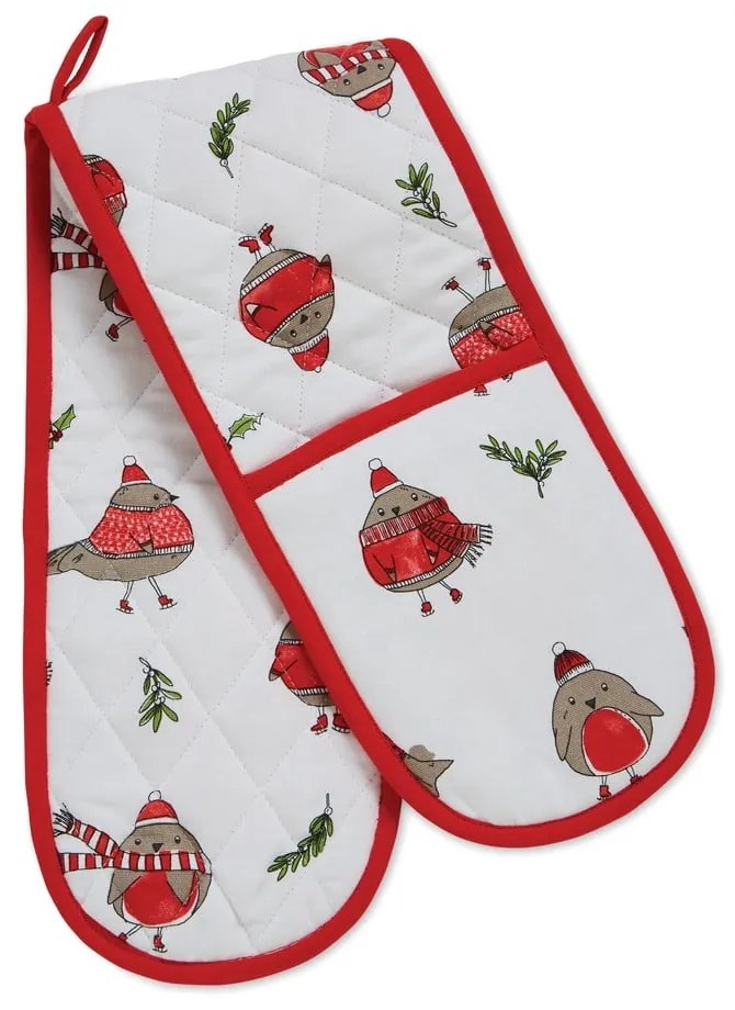 Mănușă de bucătărie cu model de Crăciun Christmas Robins – Catherine Lansfield