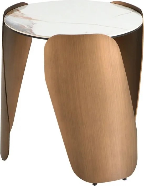 Masuta auxiliara design LUX Porcelain Marble 50cm