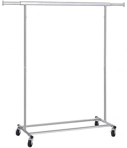 Suport mobil cu 1 bara Chrome 1, (92-132) x 45.4 x 160 cm
