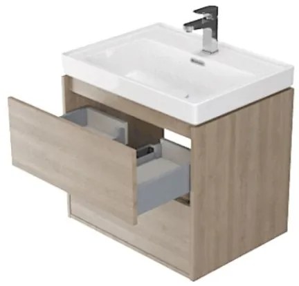 Cersanit S924-008 - Dulap pentru lavoar CREA 59,4x44,7 cm stejar