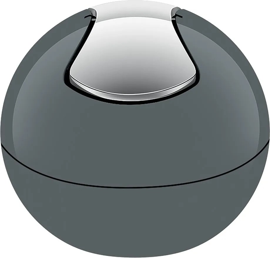 Coș de gunoi gri închis din plastic 1 l Bowl – Spirella