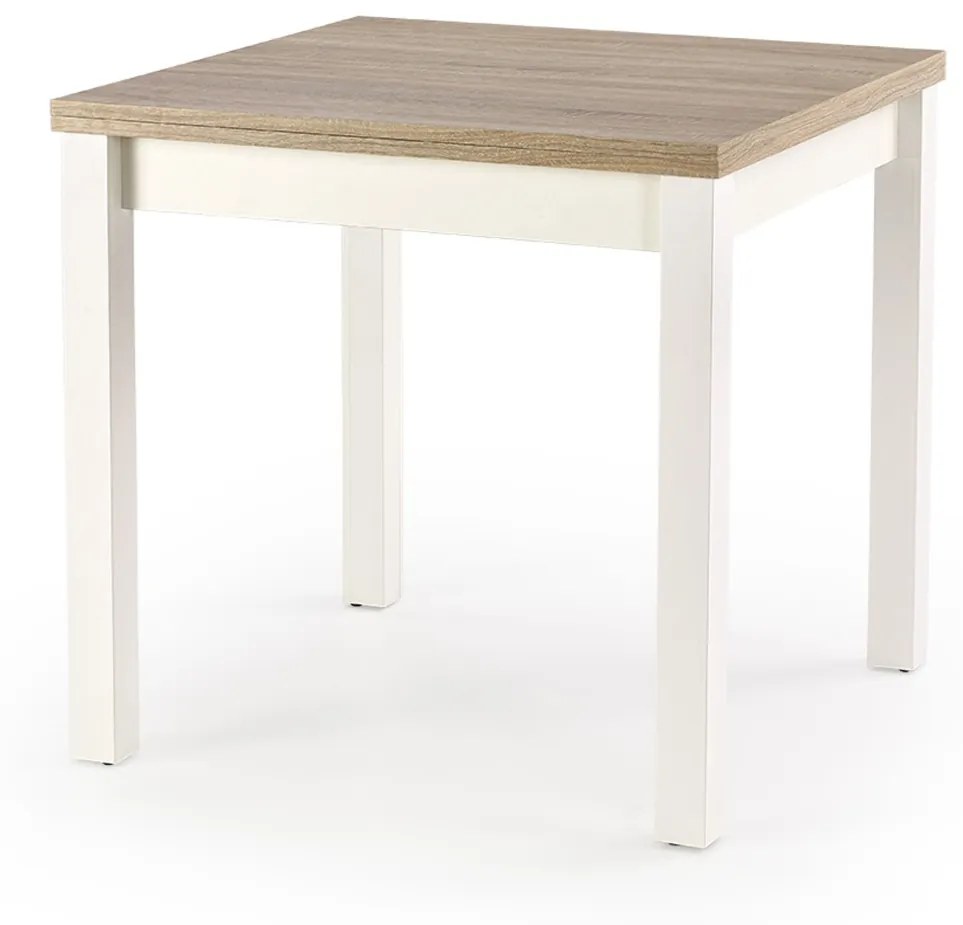 Masa extensibila Gracjan stejar sonoma/alb - L 80-160 x l 80 x h 76 cm