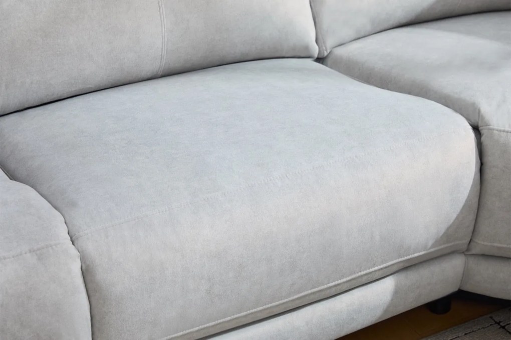 Coltar dumonde cu 2 reclinere electrice, tetiere reglabile, incarcare USB, Arvion 341x103cm