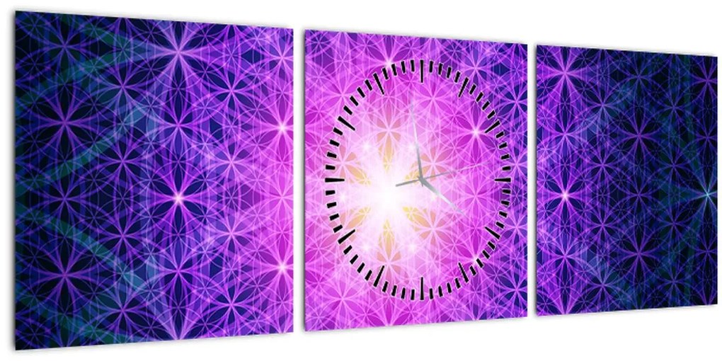 Tablou abstract (cu ceas) (90x30 cm)