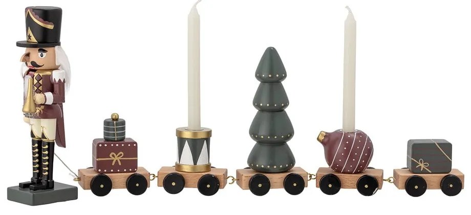 Sfeșnic din lemn cu model de Crăciun Vadim – Bloomingville