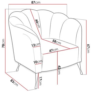 Fotoliu Tejer  (gri + auriu). Promo -17%. 1123074