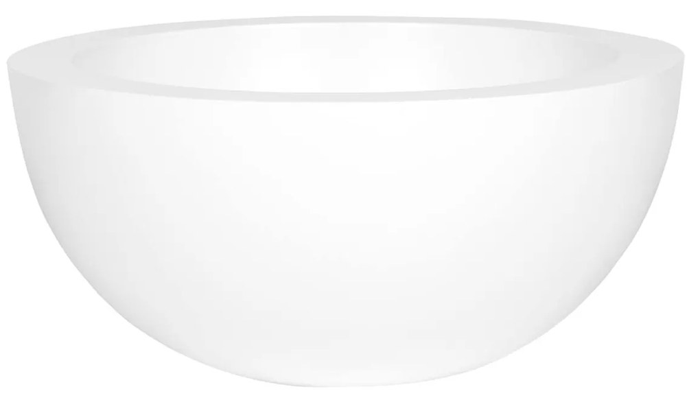 Jardiniera Vic Bowl, alb mat, mai multe dimensiuni - PotteryPots Mărime: S - v. 18 cm, ⌀ 38.5 cm