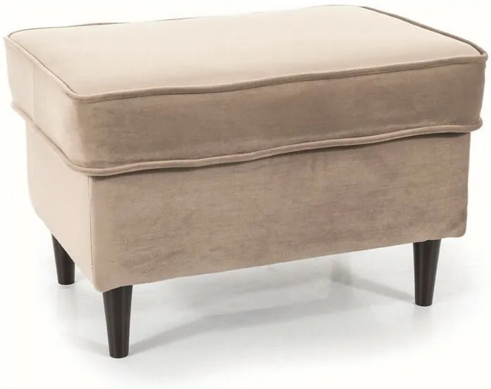 Taburet Ron velvet bej inchis/wenge Blu40